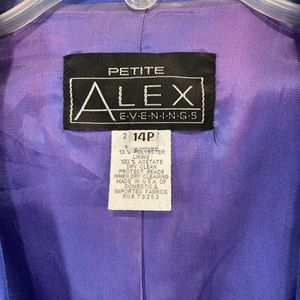 Formal floor length Mother of the Bride dress. Size 14P Color:Shimmering Purple